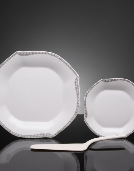 6 pcs glass snack serving plate set